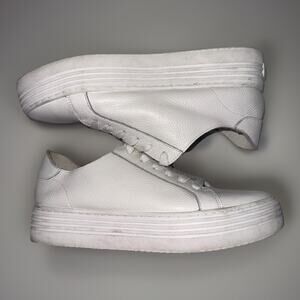 Crown Vintage Gamina Women’s Soft White Leather Platform Y2K Sneakers Sz 9.5